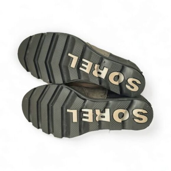 Sorel Wedge Boot Joan of Arctic Lea Wedge Chelsea Quarry Black SZ 9 - Picture 6 of 9